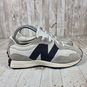 New Balance 327 Grey White Suede Nylon Sneakers GS327FE Womens 7.5 / Boys‎ 6